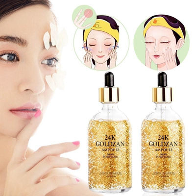24K Goldzan Facial Serum Ampoule Pure Gold 99.9%. - HAYANO