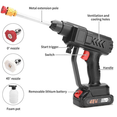 Car Washer Pump - Pressure Washer- Glass, walls, Floor. Rechargeable