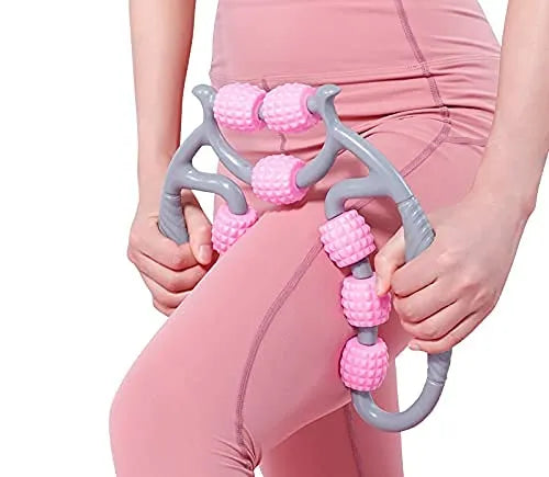 Wheels U Shape Points Massage Muscle Relax Roller Massager