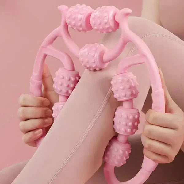 Wheels U Shape Points Massage Muscle Relax Roller Massager