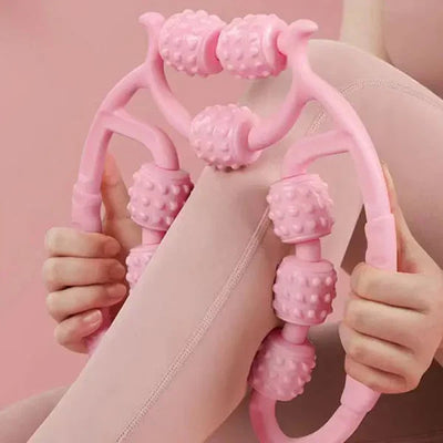 Wheels U Shape Points Massage Muscle Relax Roller Massager