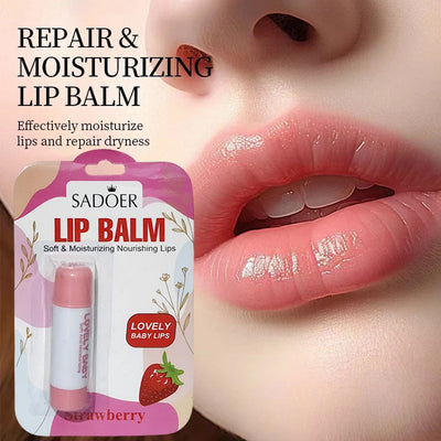 Set Of 2 Fruity Flavours Lip Balm, Long Lasting Moisturizing Lip Balm, Flavoured Moisturizing Lip Balm