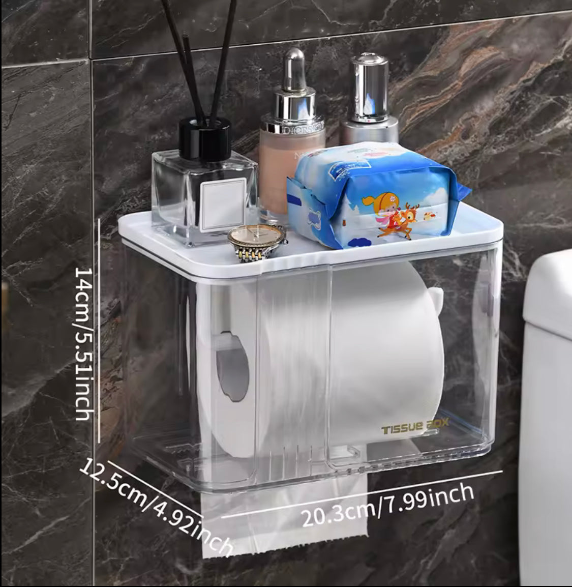 Punch Free Toilet Paper Holder, Paper Towel Bathroom Organizer, Hand Wiping Tissue Dispenser, Toilet Tissue Rack