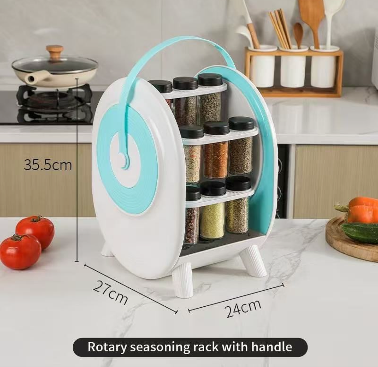 18 In 01 Rotating Spice Rack, Ferris Wheel Spice Rack Organizer, Rotating Spice Jar Rack