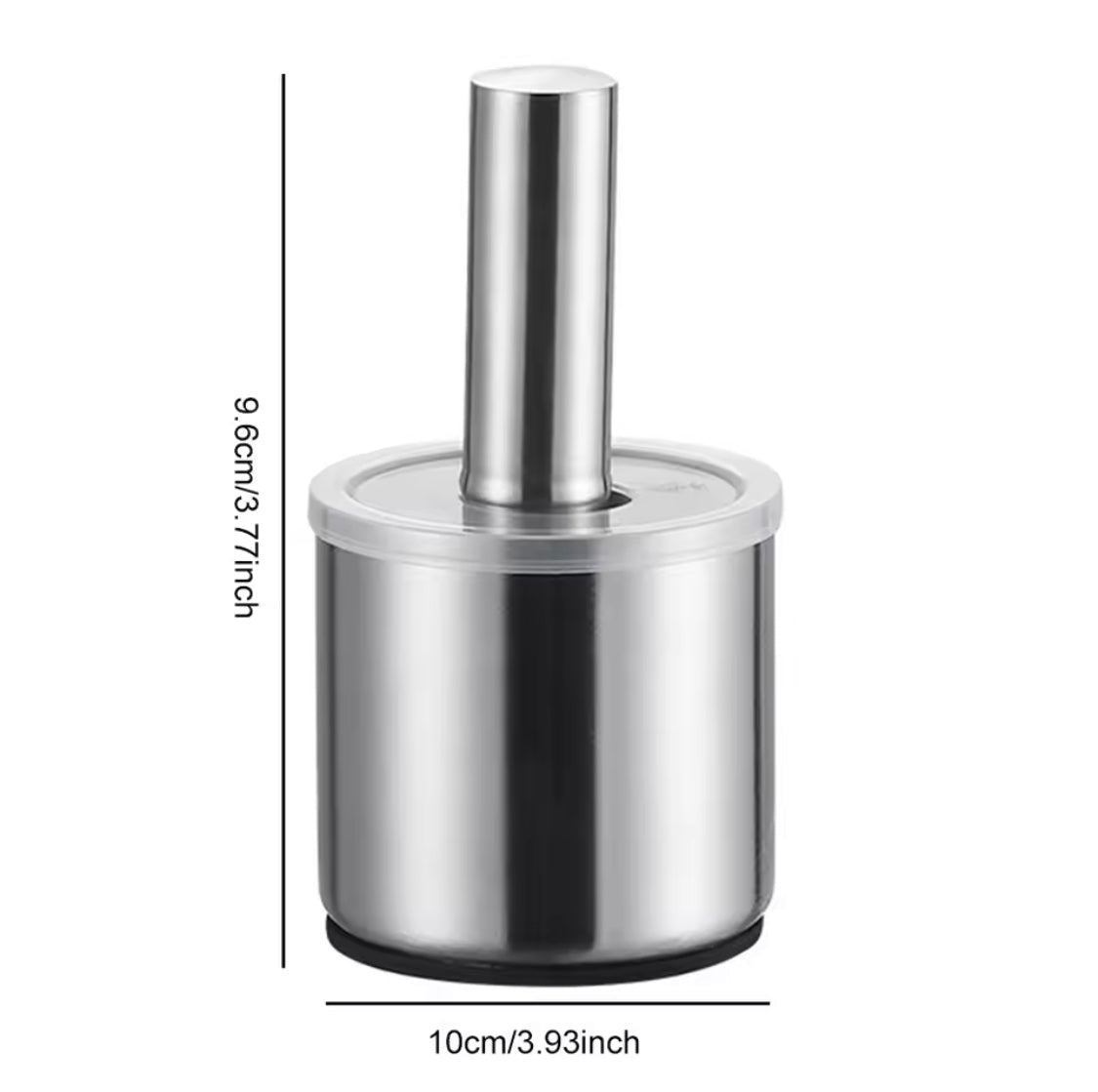Stainless Steel Manual Spices Pounder, Rust Proof Mortar and Pestle Set, Anti-Slip Chillies Crusher Jar