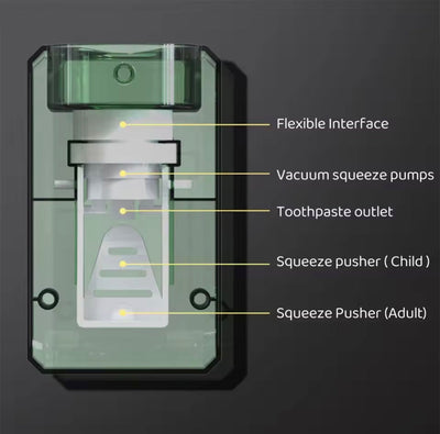 Automatic Toothpaste Dispenser, Wall Mounted Toothpaste Squeezer, Bathroom Punch Free Toothpaste Dispenser