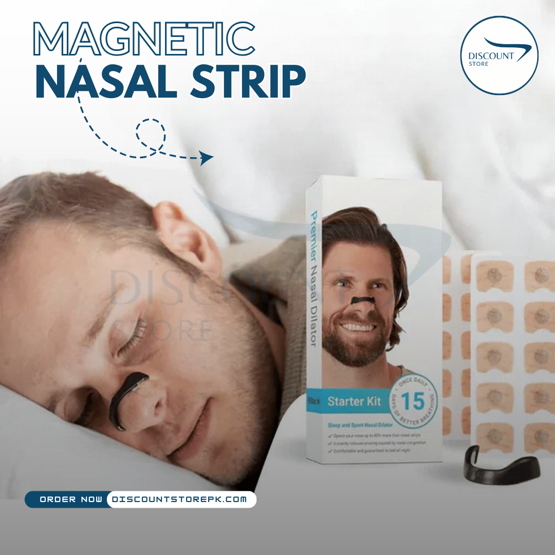 Magnetic Nasal Dilator Airflow Strip 4 PCS Kit - (IMPORTED)