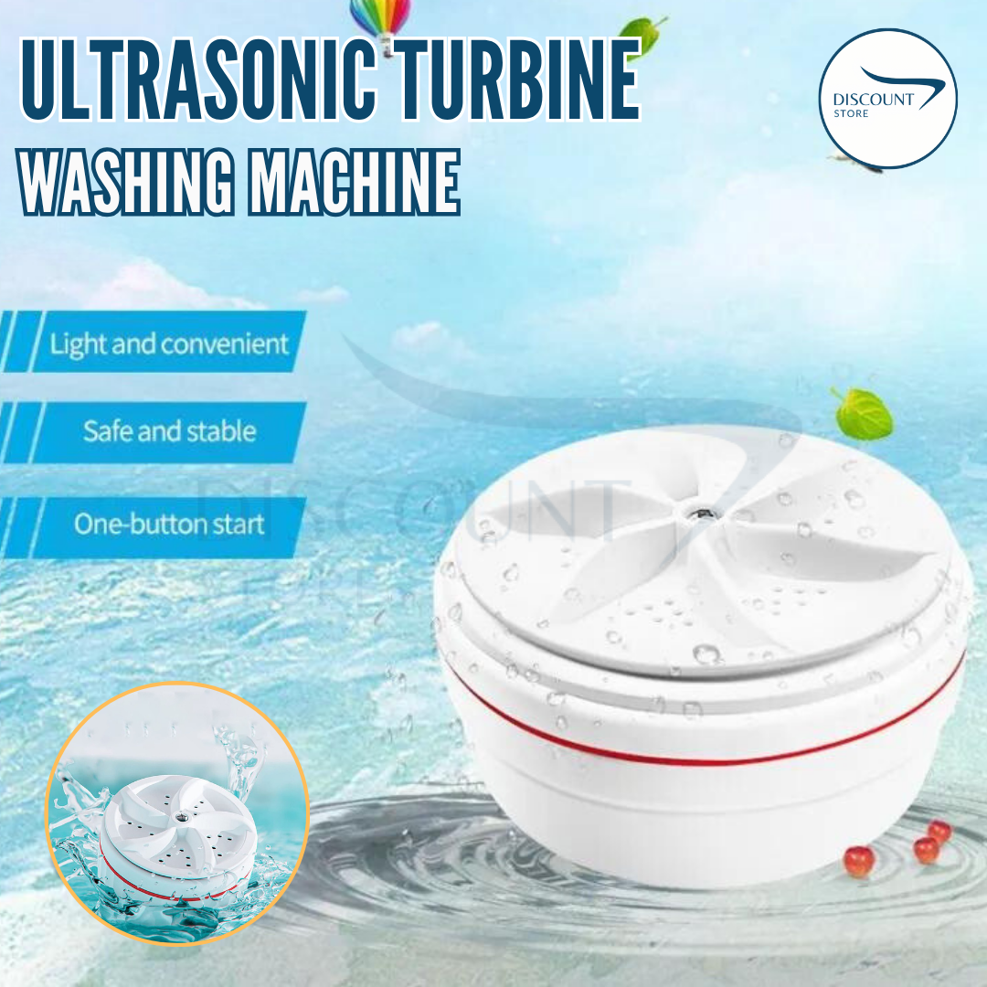 Portable Turbine Ultrasonic Washing Machine - (IMPORTED)