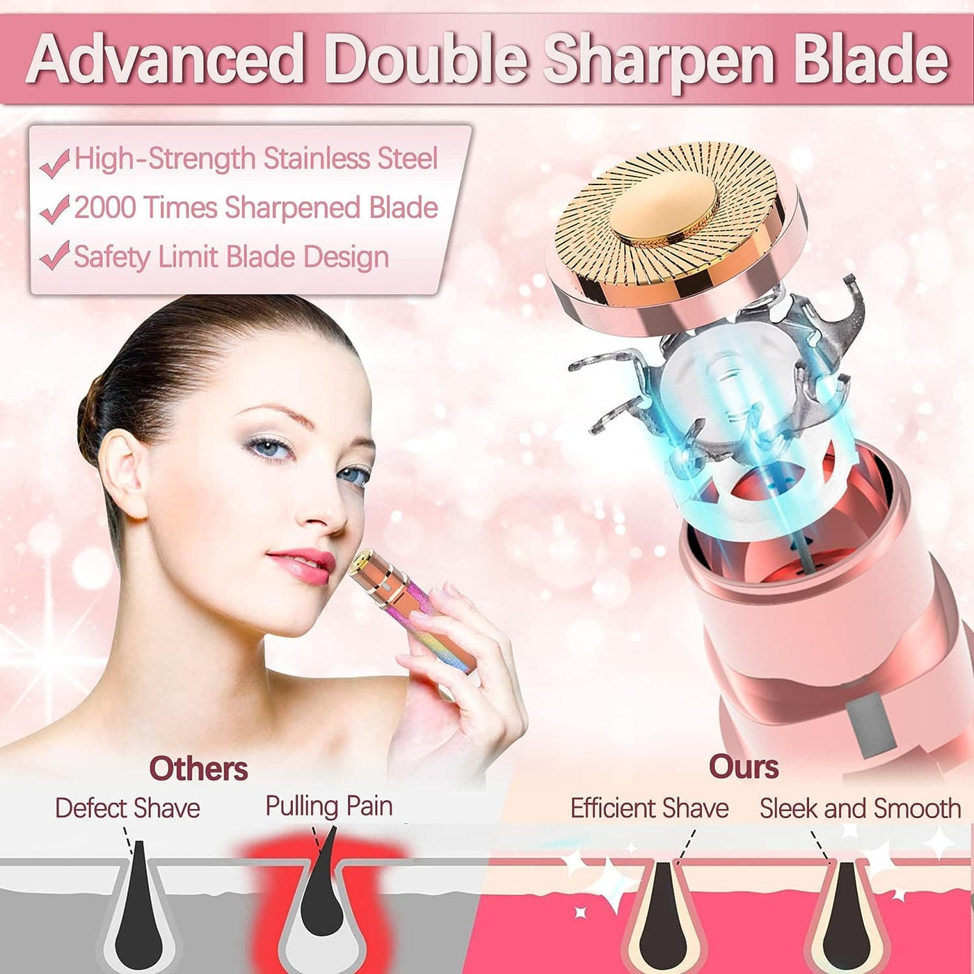 2-in-1 Eyebrow Trimmer and Facial Shaver.