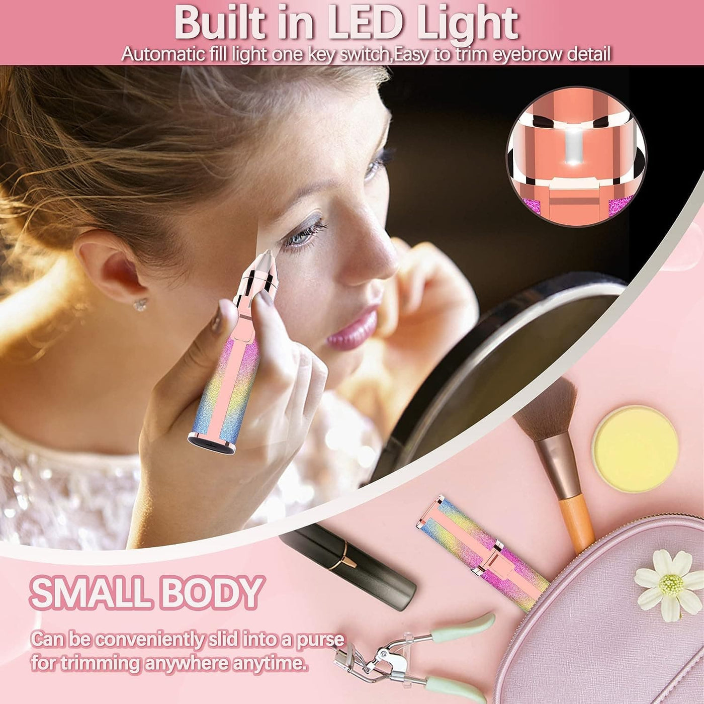 2-in-1 Eyebrow Trimmer and Facial Shaver.