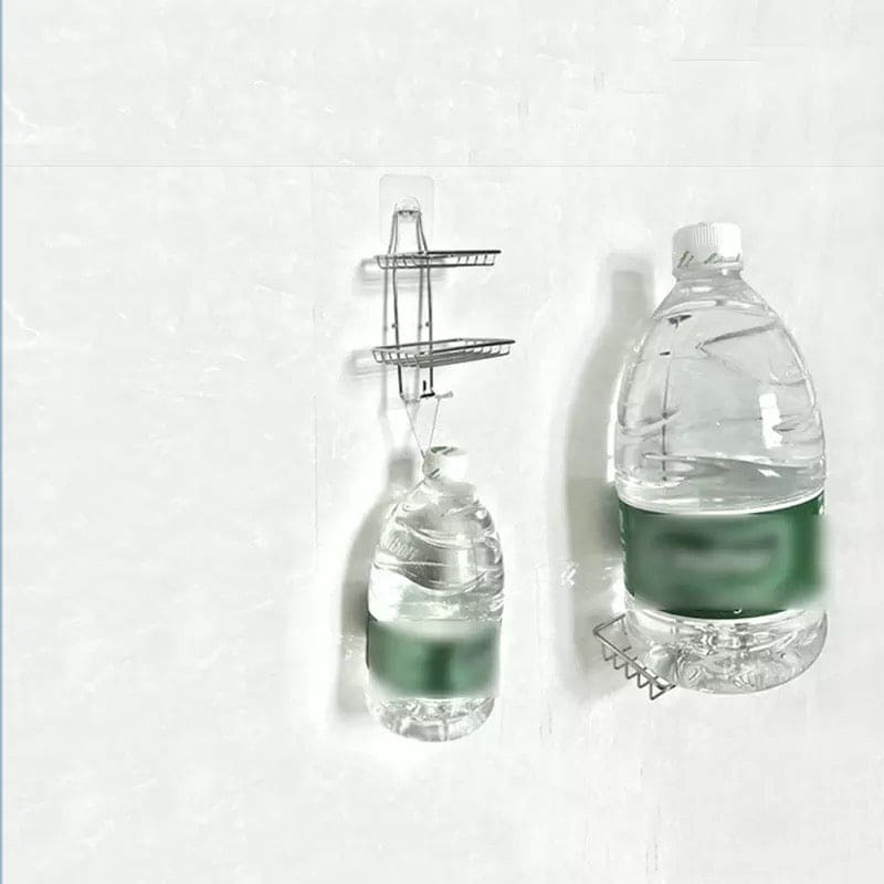 Stainless Steel Soap Dish, Creative Soap Rack, Drill Free Soap Sponge Storage, Wall Mounted Shampoo Holder, Stainless Steel Soap Sponge Holder