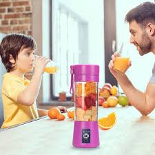 Portable USB Rechargeable Juicer Blender with 6 Blades. - HAYANO