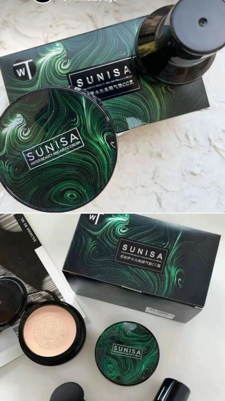 Sunisa 3 In 1 Air Cushion Cc And Bb Cream Waterproof Foundation. - HAYANO